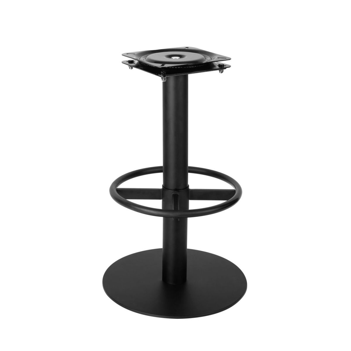 Keele Swivel Stool Base with Foot Ring (Black)