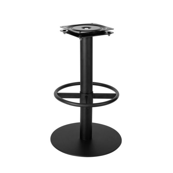 Keele Swivel Stool Base with Foot Ring (Black)