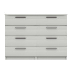 Midas Four Drawer Double Chest - White Woodgrain