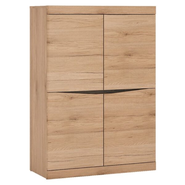 Kira 4 Door Cabinet Grained Oak Finish
