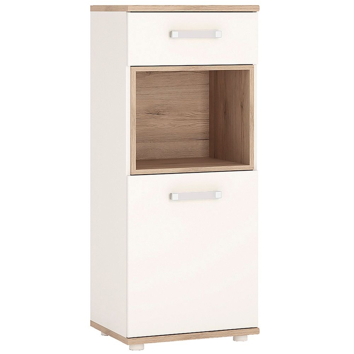 Kiddie 1 Door 1 Drawer Narrow Cabinet Opalino Handles