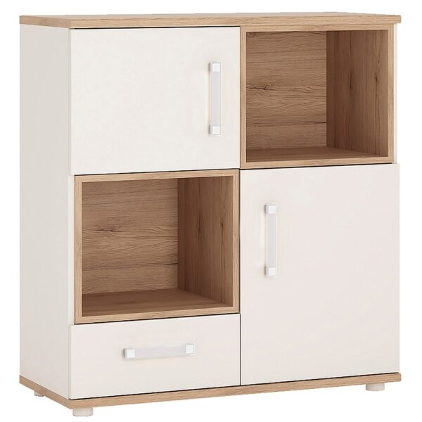 Kiddie 2 Door 1 Drawer Cabinet 2 open shelves Opalino.