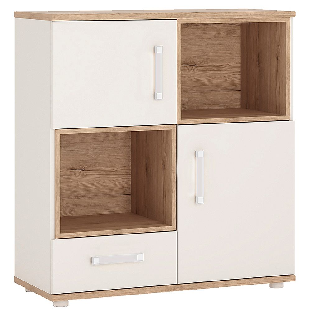 Kiddie 2 Door 1 Drawer Cabinet 2 open shelves Opalino
