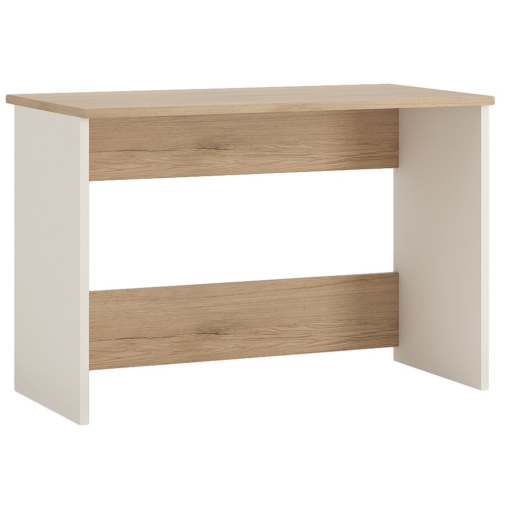 Desk in light oak white high gloss