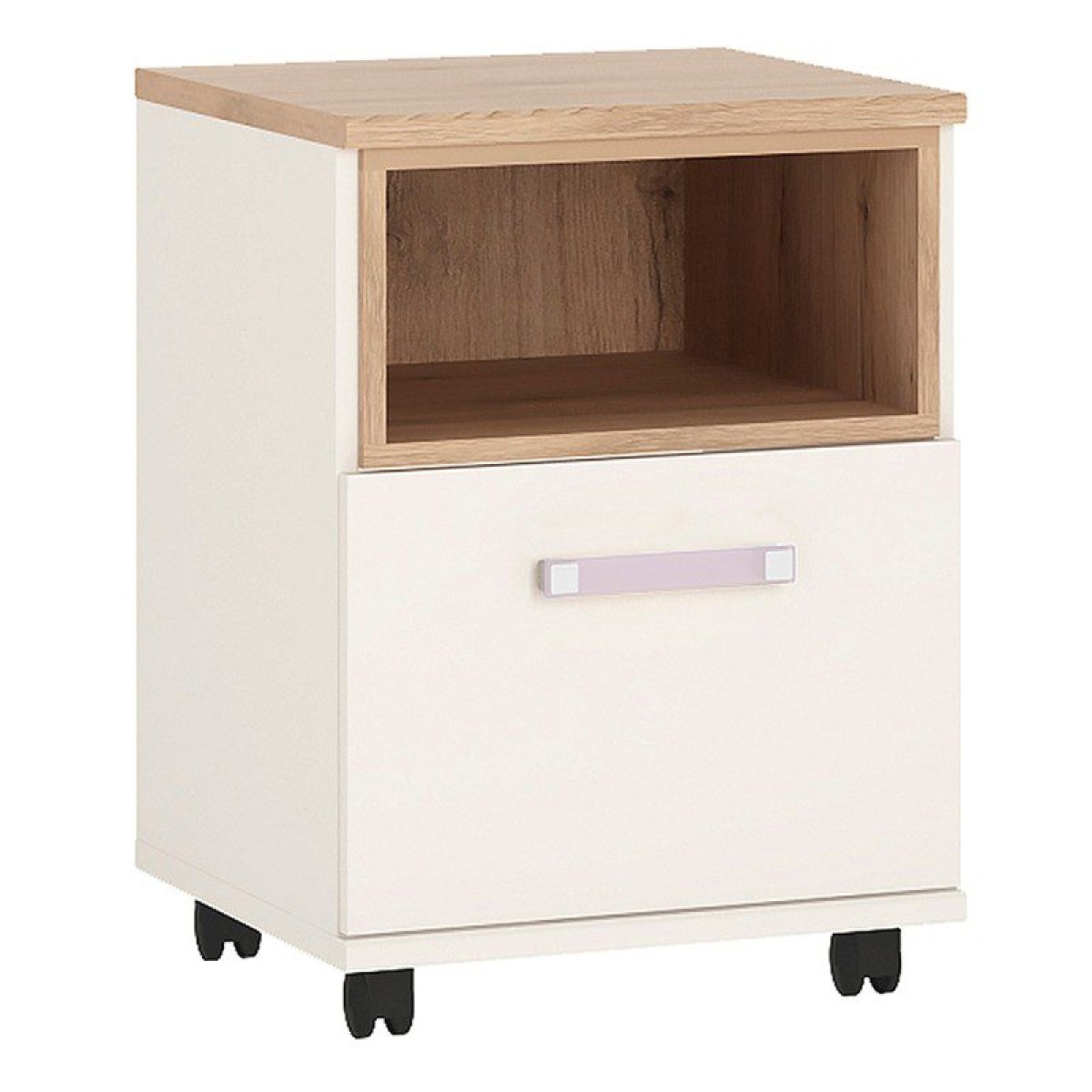 Kiddie 1 Bedside Table Lilac Handles