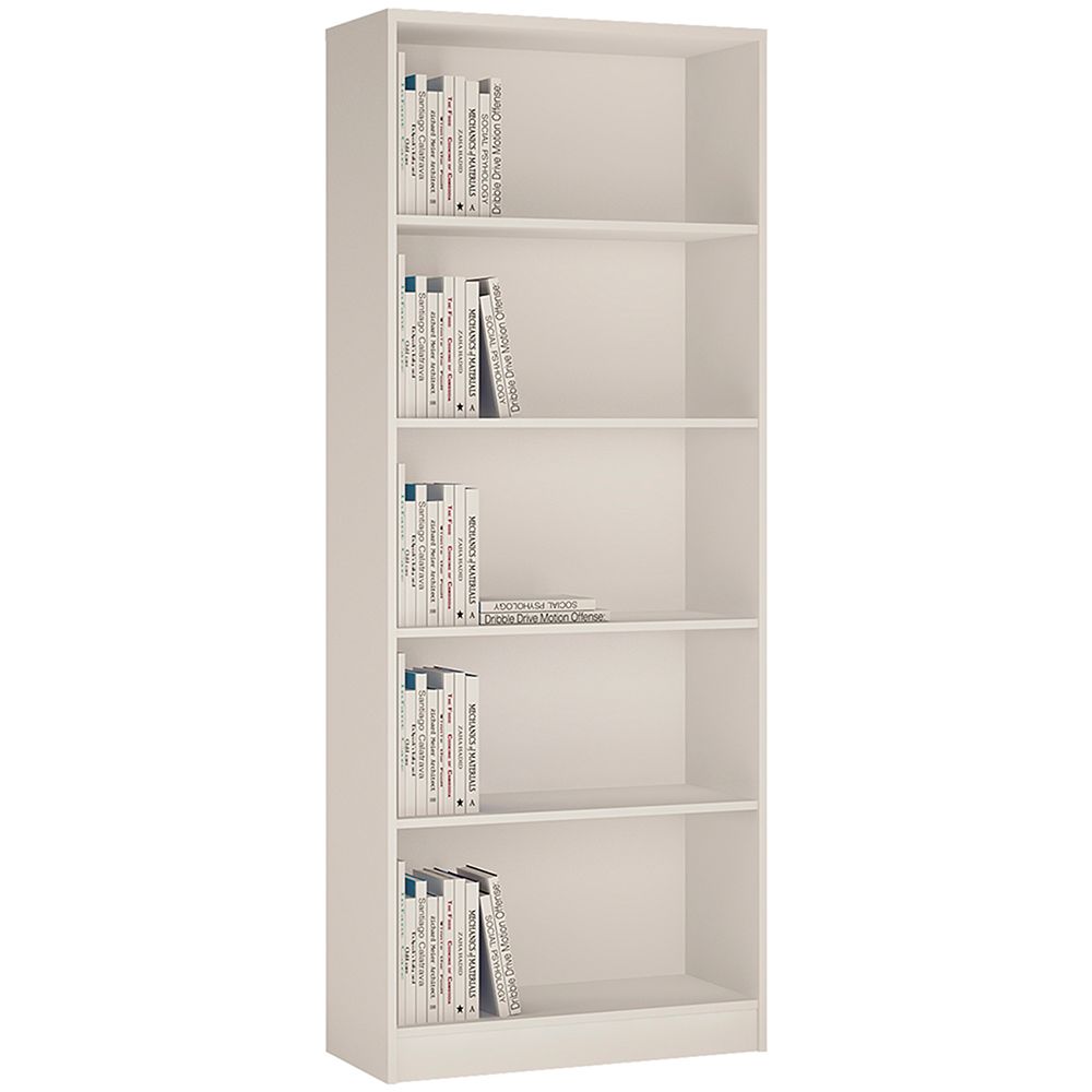 Yours White Tall Wide Bookcase