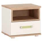 Kiddie 1 Drawer Bedside Cabinet Lemon Handles