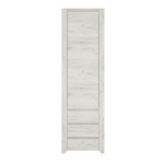 Feather Tall Narrow One Door 3 Drawer Narrow Cupboard