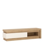 Lion White 1 Drawer TV Cabinet Open Shelf (Including Led Lighting)