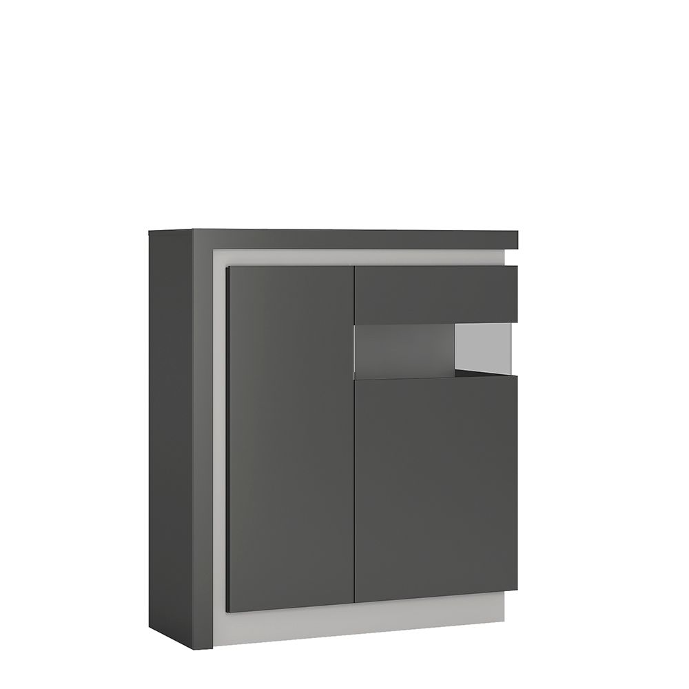 Lion 2 Door Designer Cabinet (Rh) (Including Led Lighting)