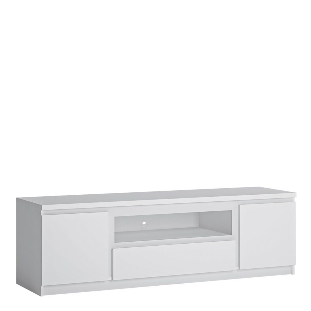 Karino 2 Door 1 Drawer 166 cm Wide TV Cabinet In White