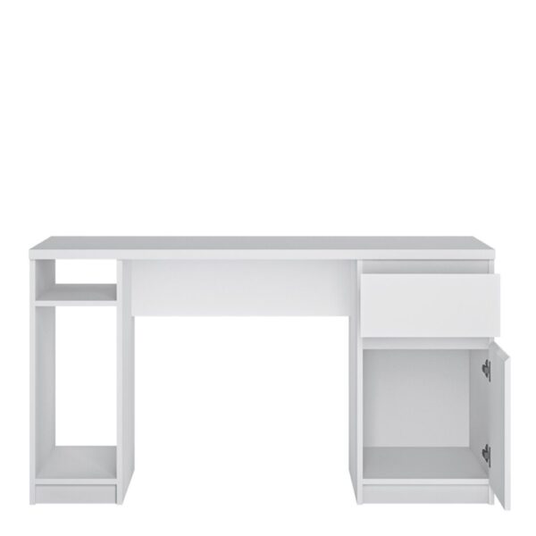 4401601-Fribo-White-1-door-1-drawer-twin-pedestal-desk_O