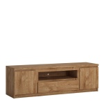 Alivieri 2 Door 1 Drawer 166 Cm Wide TV Cabinet In Oak