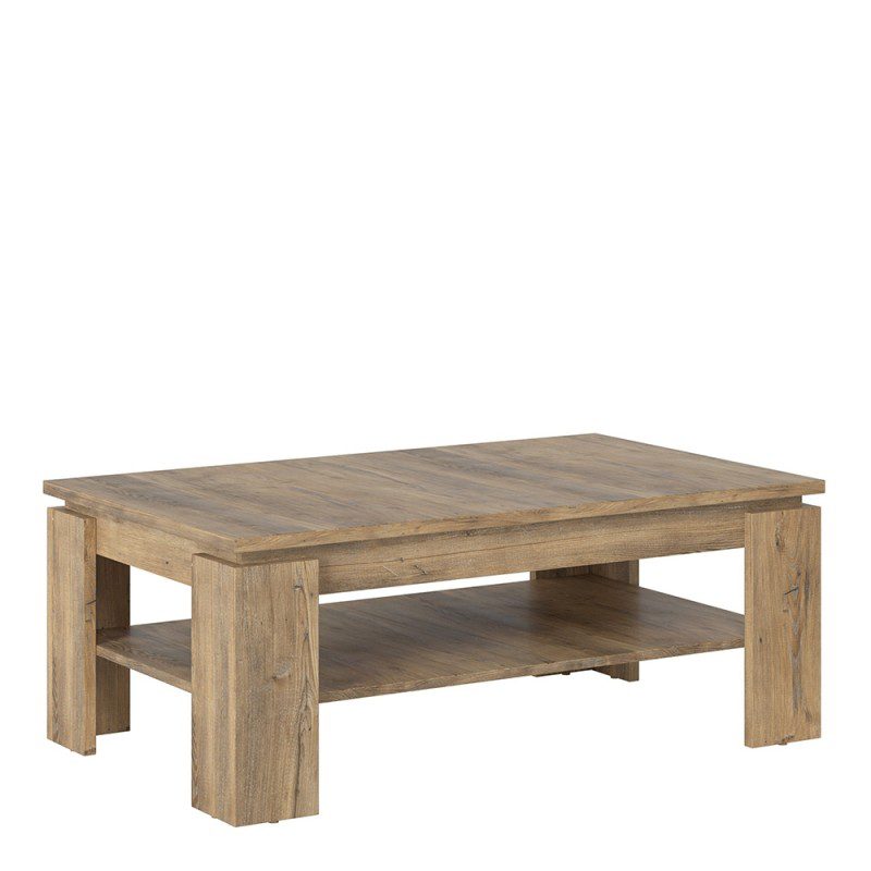 Tpollo Large Coffee Table In Chestnut And Matera Grey