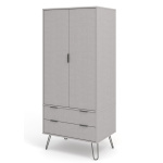 Augustine Grey 2 Door 2 Drawer Wardrobe