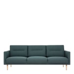 Vickie 3 Seater Sofa - Dark Green Oak Legs