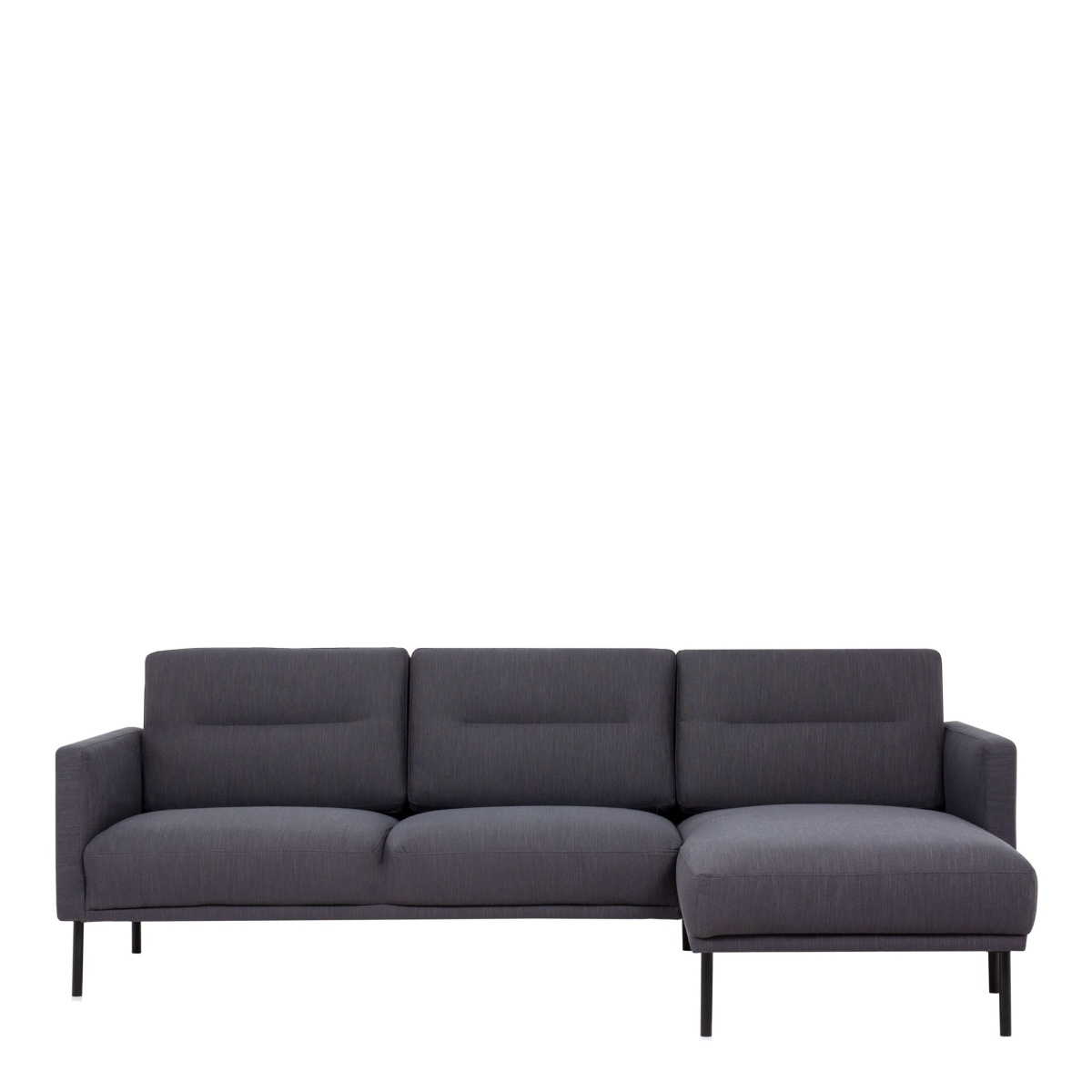 Vickie Chaiselongue Sofa (Rh) - Antracit Black Legs