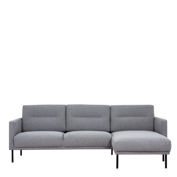 Vickie Chaiselongue Sofa (Rh) - Grey Black Legs