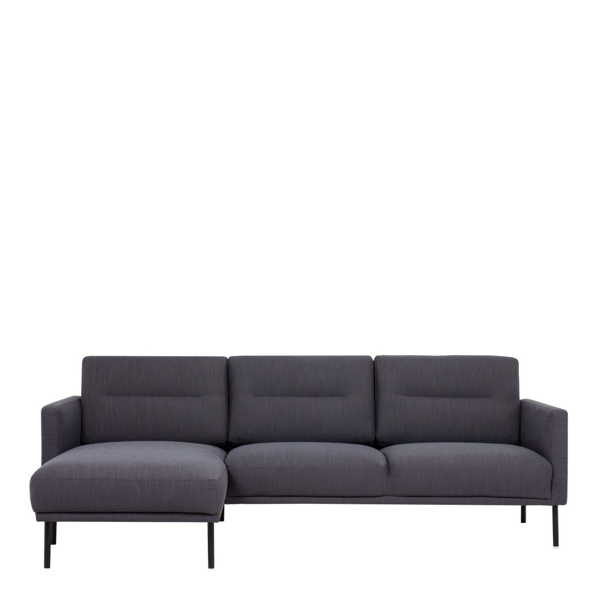 Vickie Chaiselongue Sofa (Lh) - Antracit Black Legs