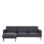 Vickie Chaiselongue Sofa (Lh) - Antracit Black Legs