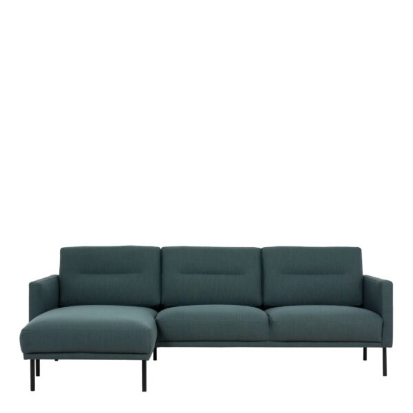 Vickie Chaiselongue Sofa (Lh) - Dark Green Black Legs