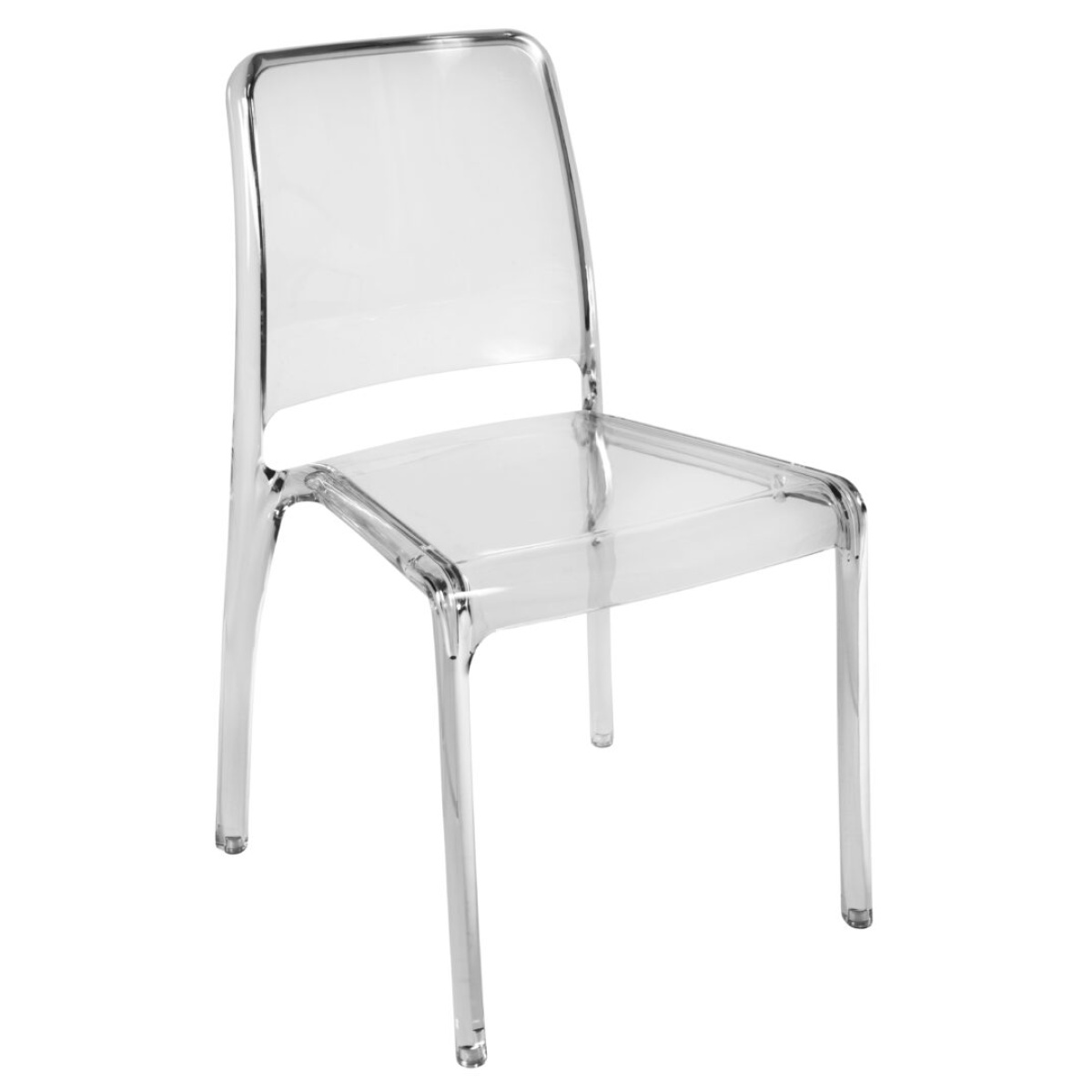 Rewan Set Of Four Spanity Clear Stackable Chairs