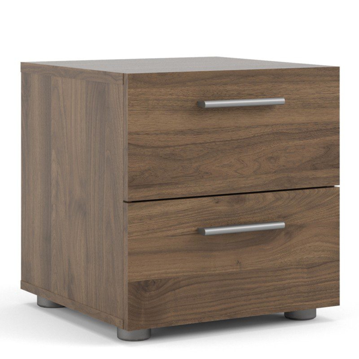 Tele Bedside 2 Drawers in Walnut