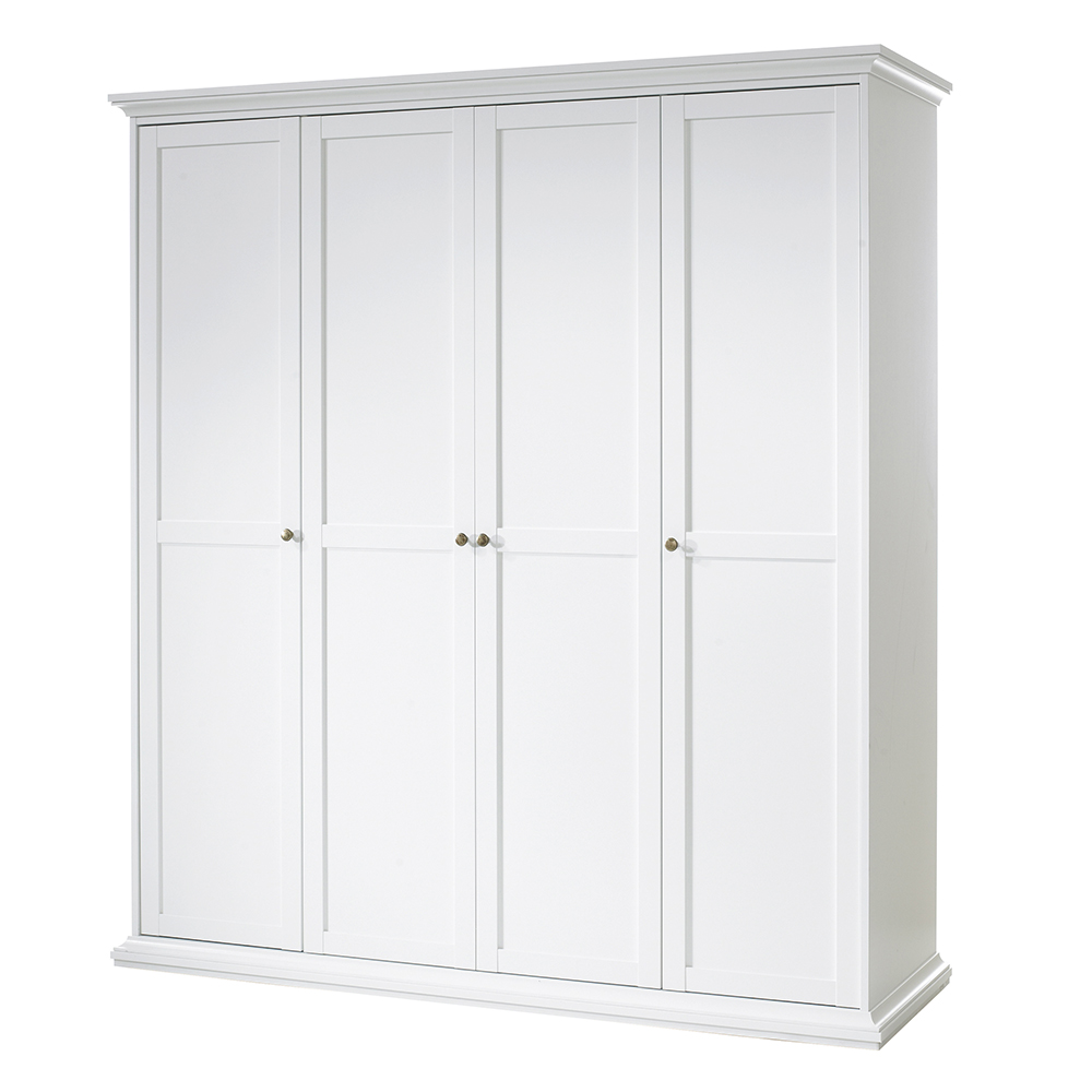 The Marisi Collection Wardrobe - White - 4 Doors