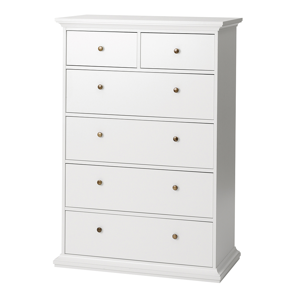 Chest Of 6 Drawers In White