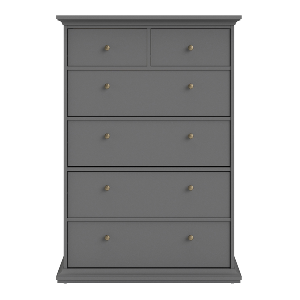 Chest Of 6 Drawers In Matt Grey