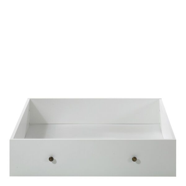 Parie Underbed Storage Drawer for Single Bed in White.
