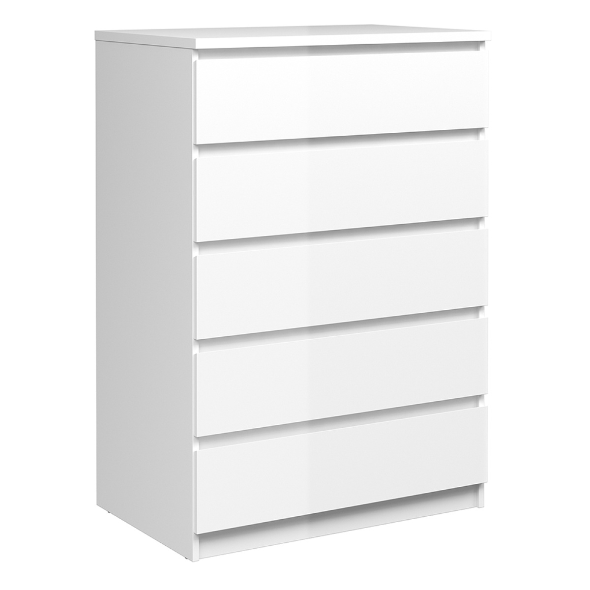 Taia Chest Of 5 Drawers In White High Gloss