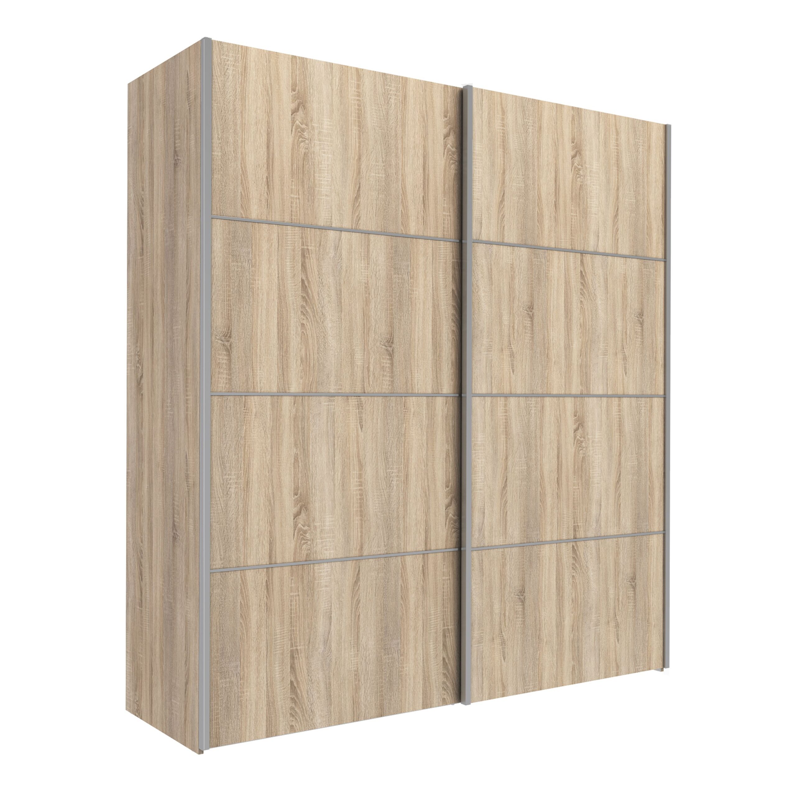 Phillipe 180cm Oak Sliding Wardrobe - Oak Doors