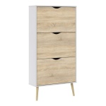 Solo Shoe Cabinet 3 Drawers In White Oak