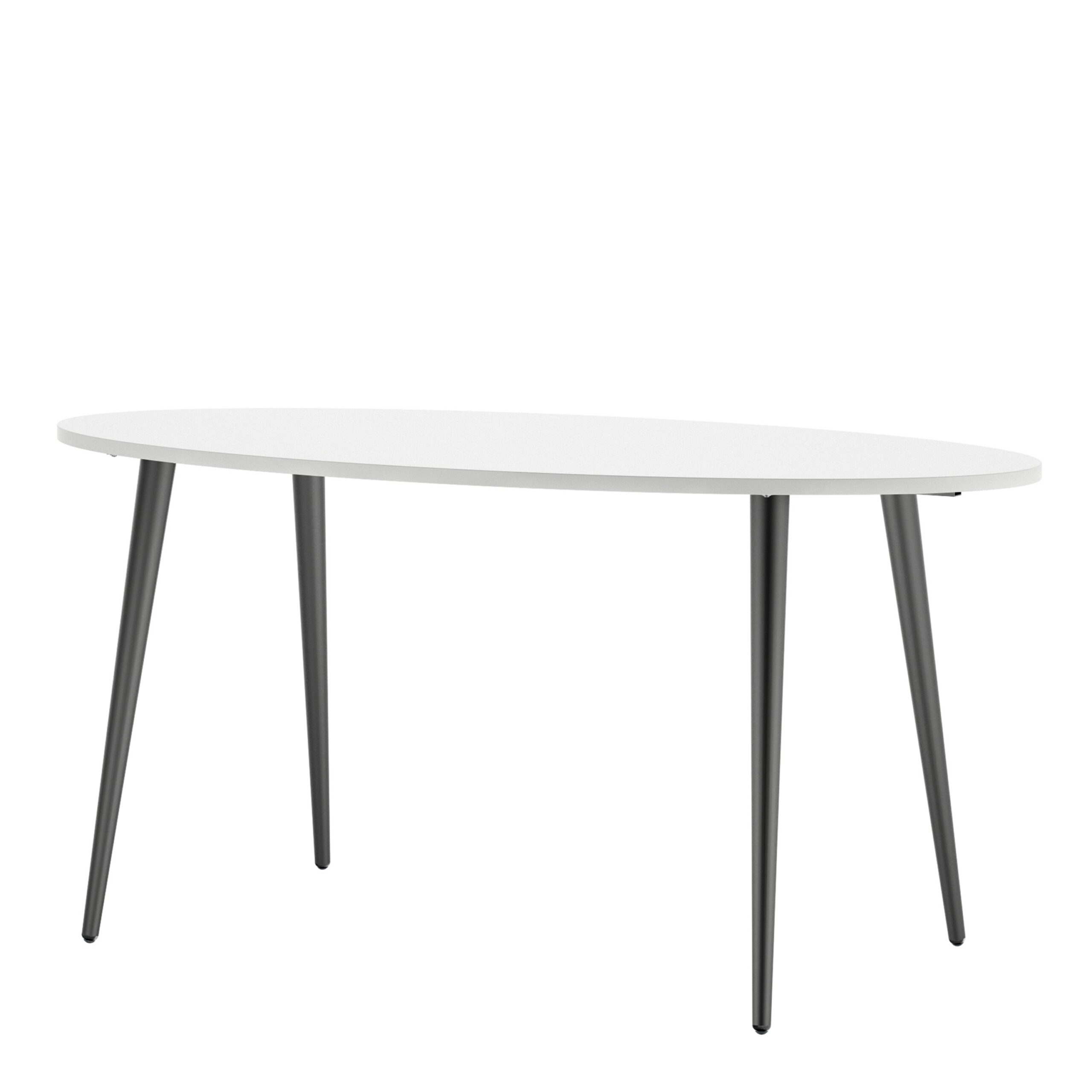 Solo Table - Large (160Cm) In White Black Matt