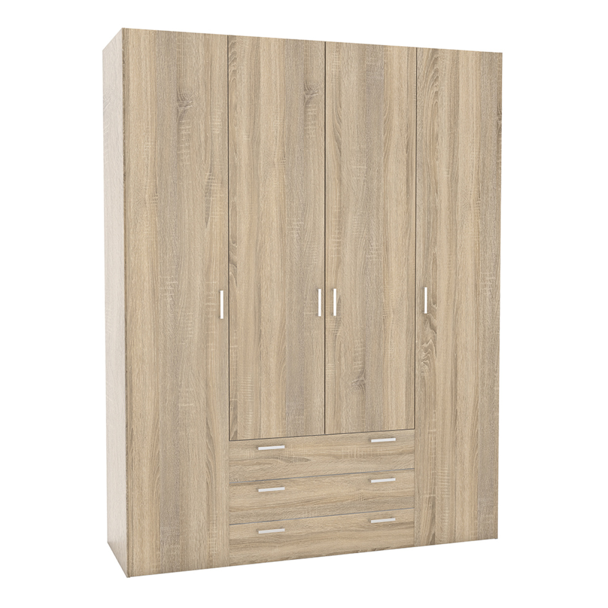 Zacon Bedroom Wardrobe - Oak 4 Doors