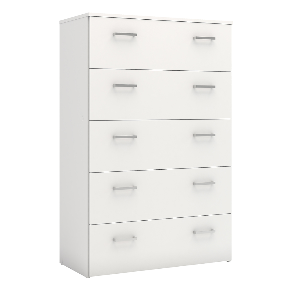 Chest Of 5 Drawers In White