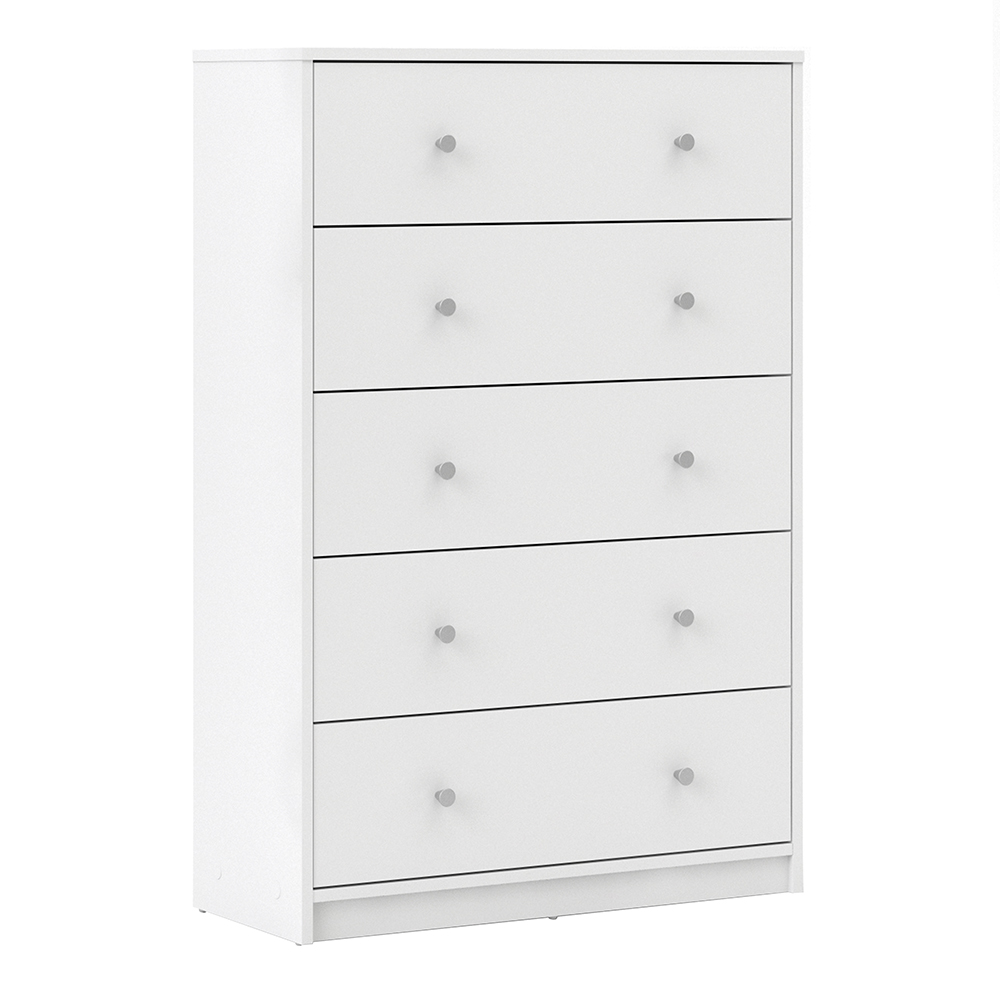 Sayon Chest Of 5 Drawers In White