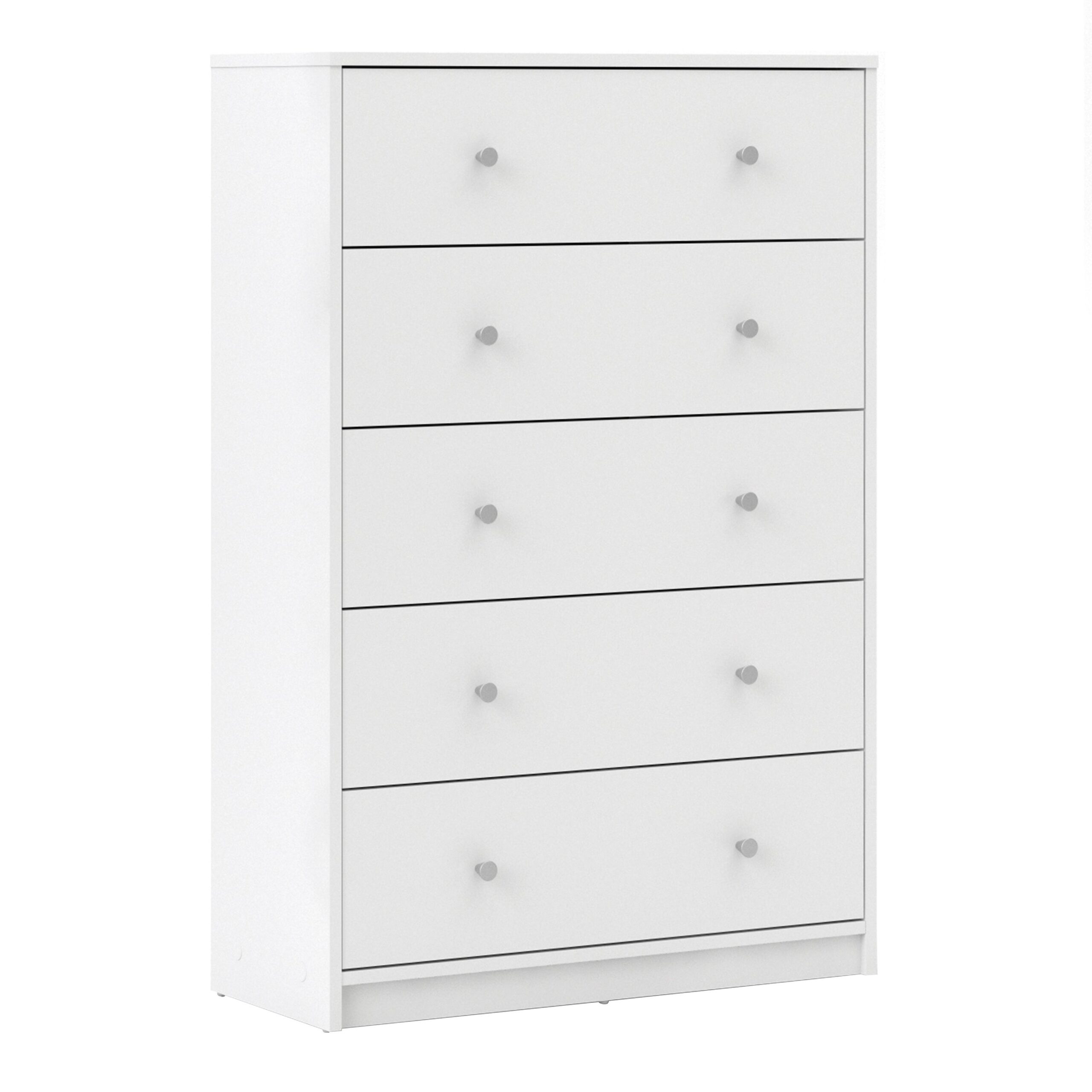 Jan Chest Of 5 Drawers In White