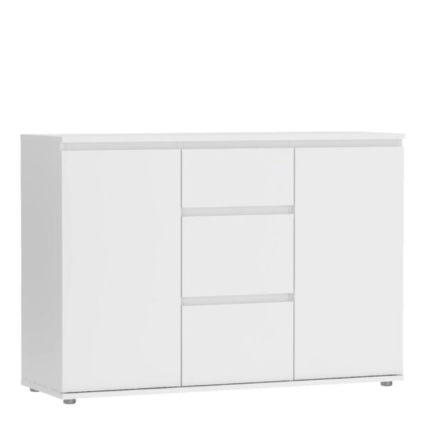 Soyo Sideboard - 3 Drawers 2 Doors In White