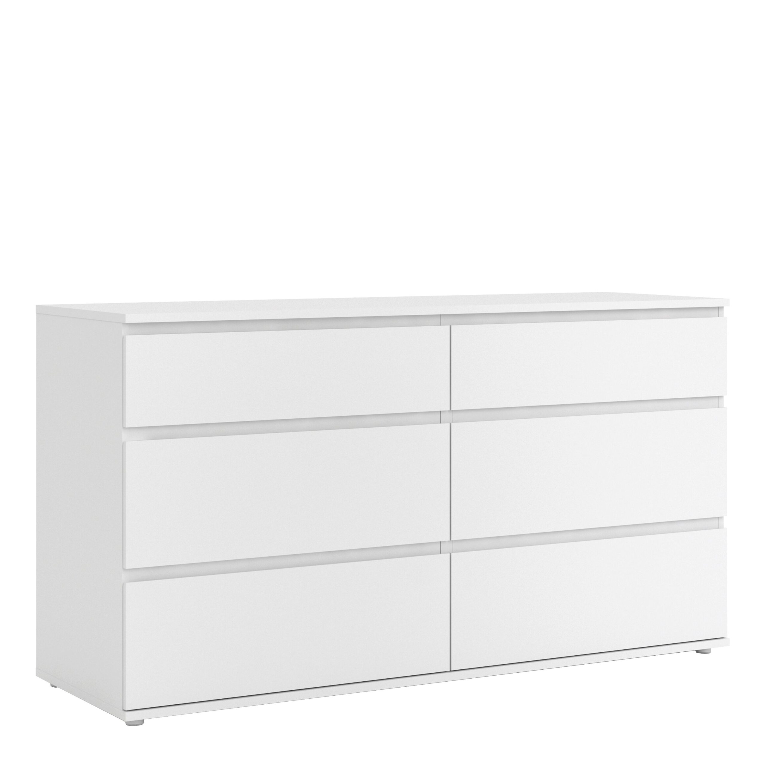 Soyo Wide Chest Of 6 Drawers (3+3) In White