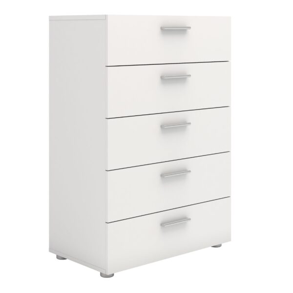 Peepo Chest Of 5 Drawers In White