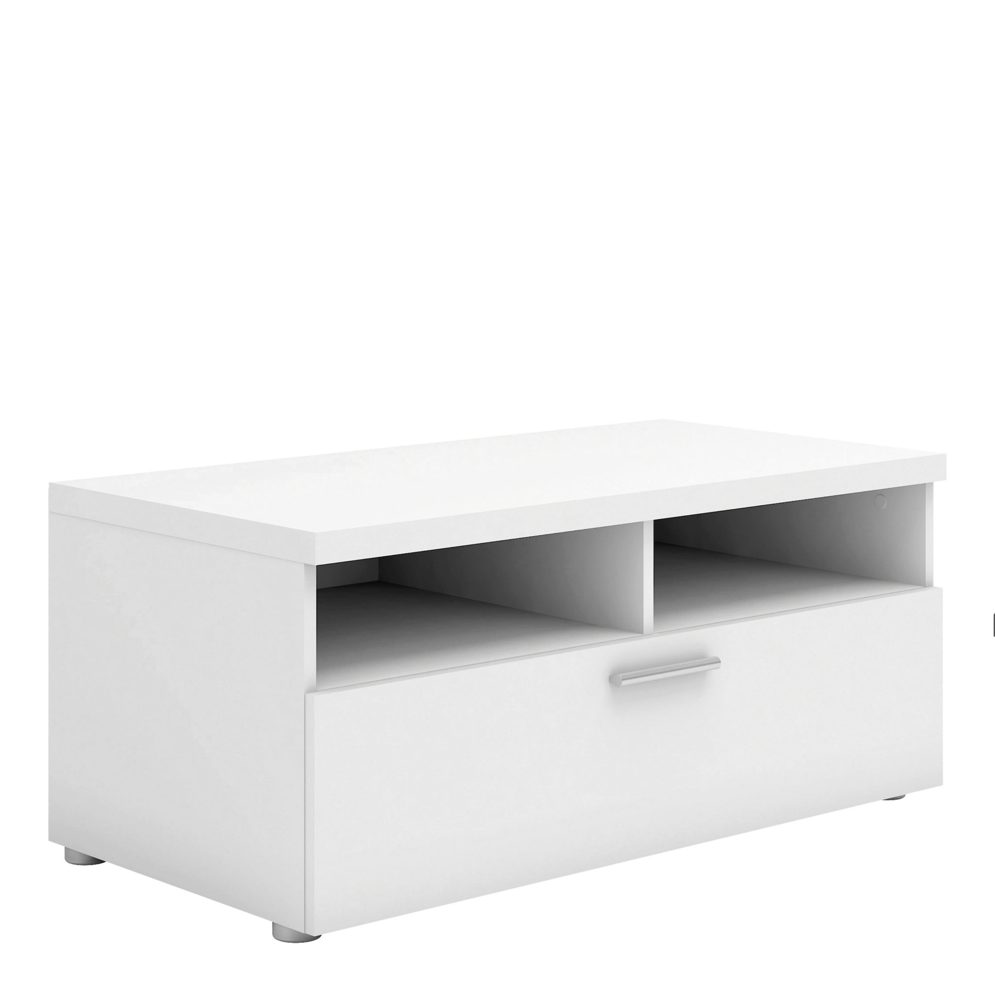 TV Unit 1 Drawer 2 Shelves In White