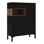 Ramen Sideboard 2 Drawers 1 Door In Black Walnut