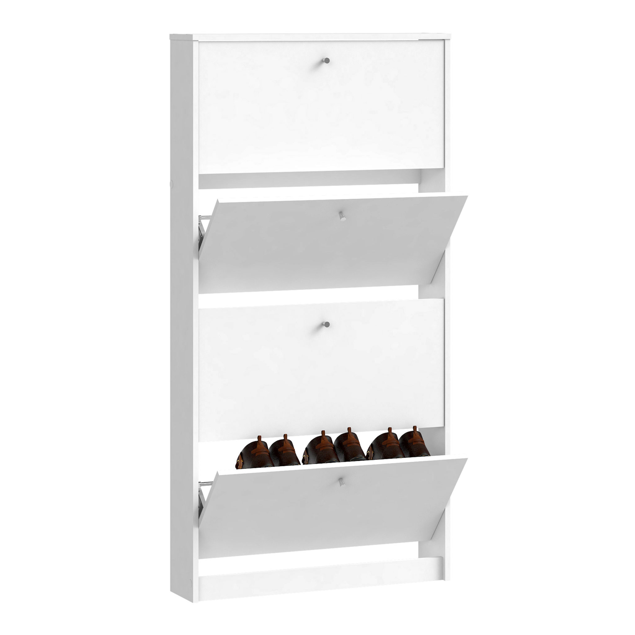 Mighto Shoe Cabinet 4 Compartments in White