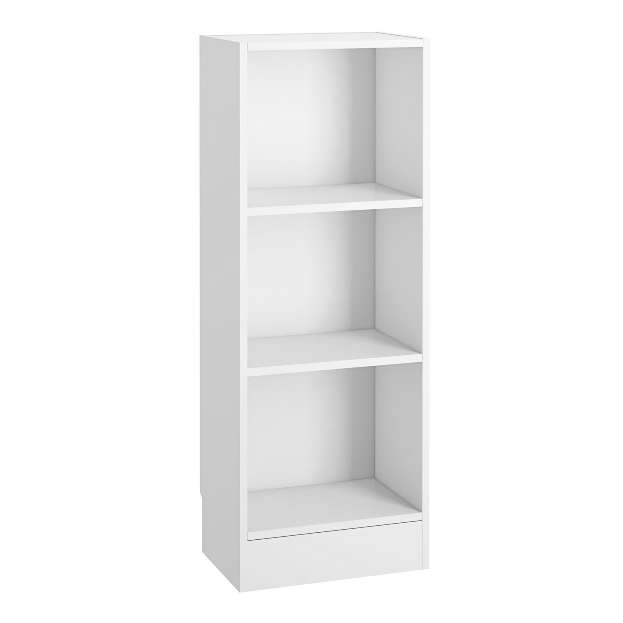 Duday Low Narrow Bookcase (2 Shelves) In White