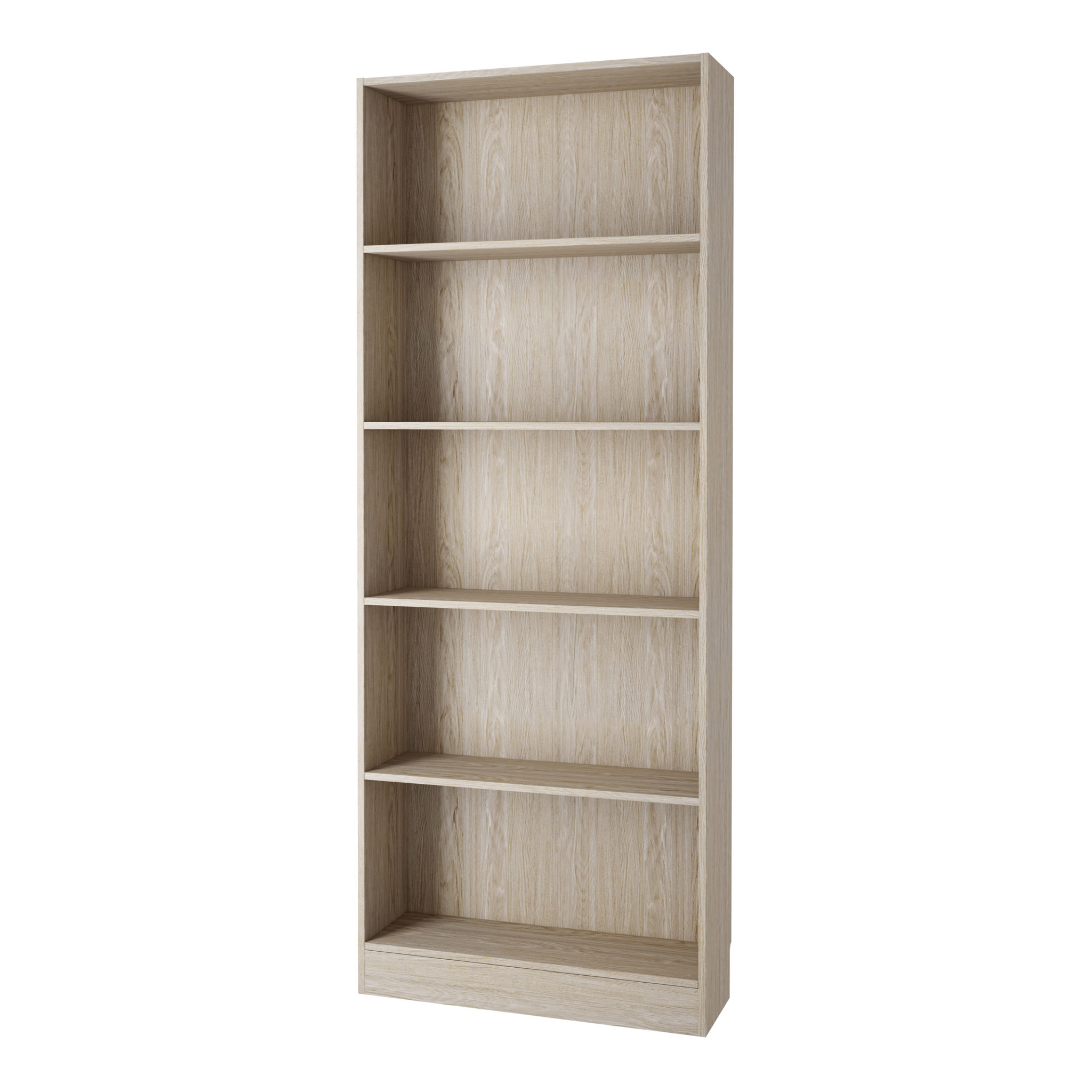 Duday Tall Wide Bookcase (4 Shelves) In Oak