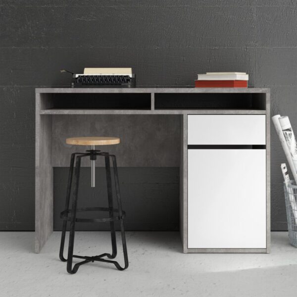 71970488gxuu-Function-Plus-Desk-1-door-1-drawer-110-cm-in-Concrete-and-White-High-Gloss_L1