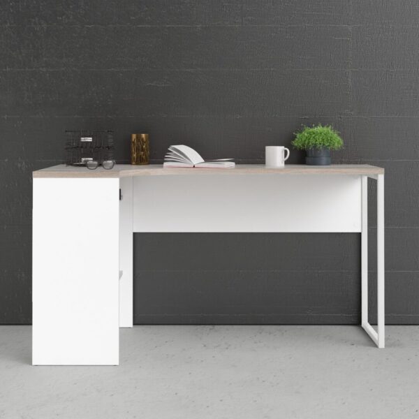 7198011849cj-Function-Plus-Corner-Desk-2-Drawers-145-cm-in-White-Truffel-Oak_L1