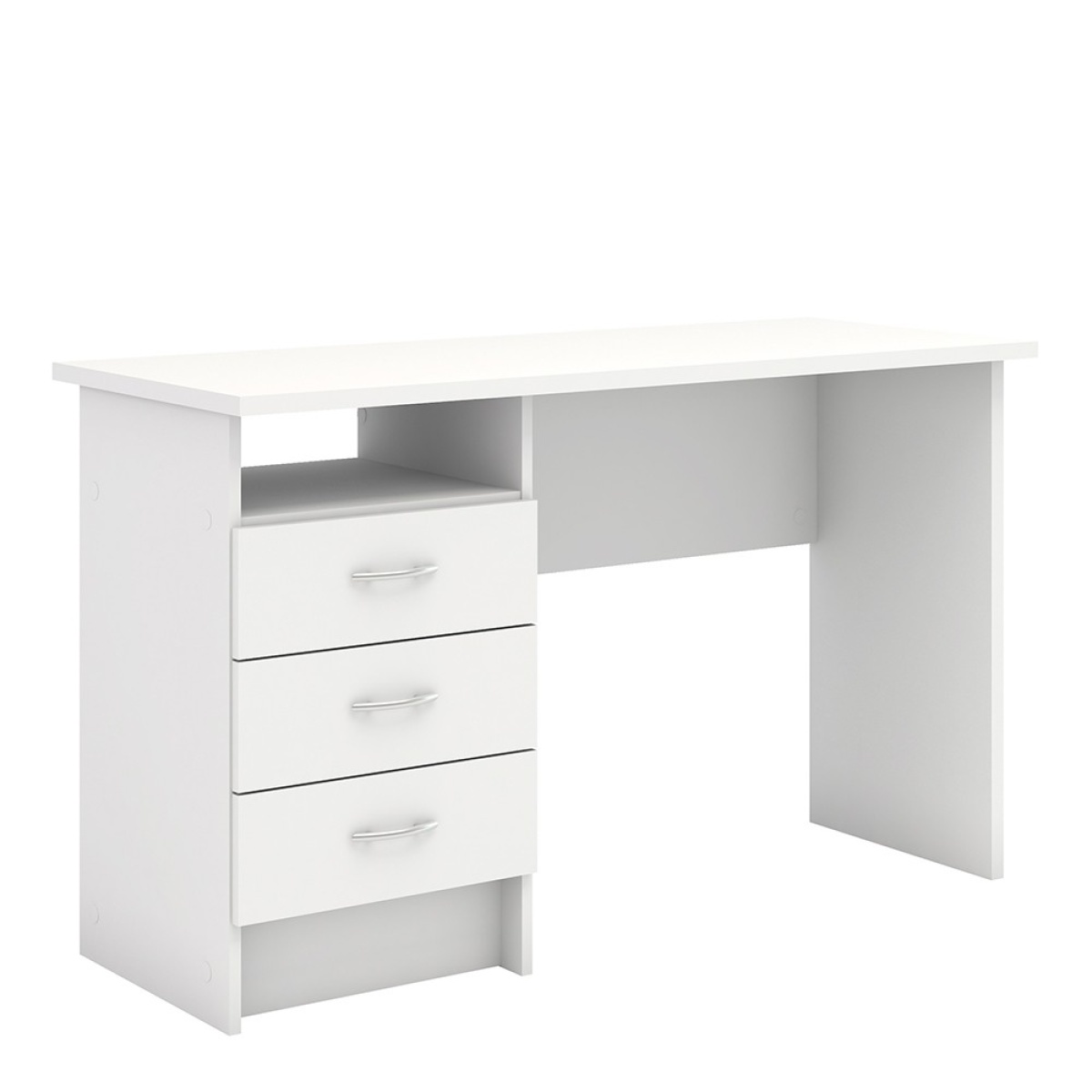 Fosy Desk 3 Drawers in White